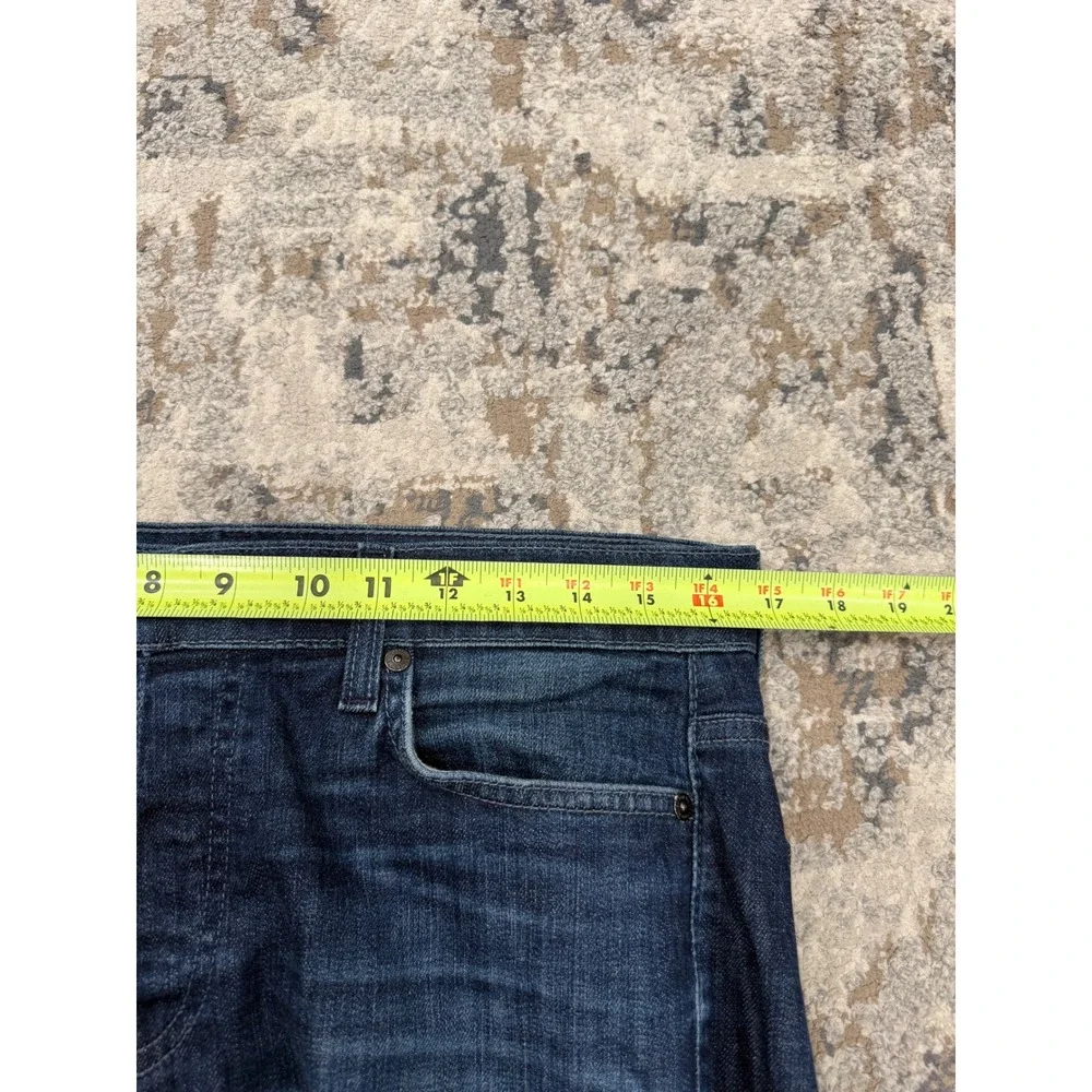 7 For All Mankind Standard Dark Wash Straight Leg Mens Jeans Size 32 Button Fly